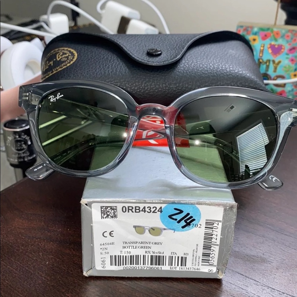 ***SOLD***Ray Ban Transparent Gray Sunglasses